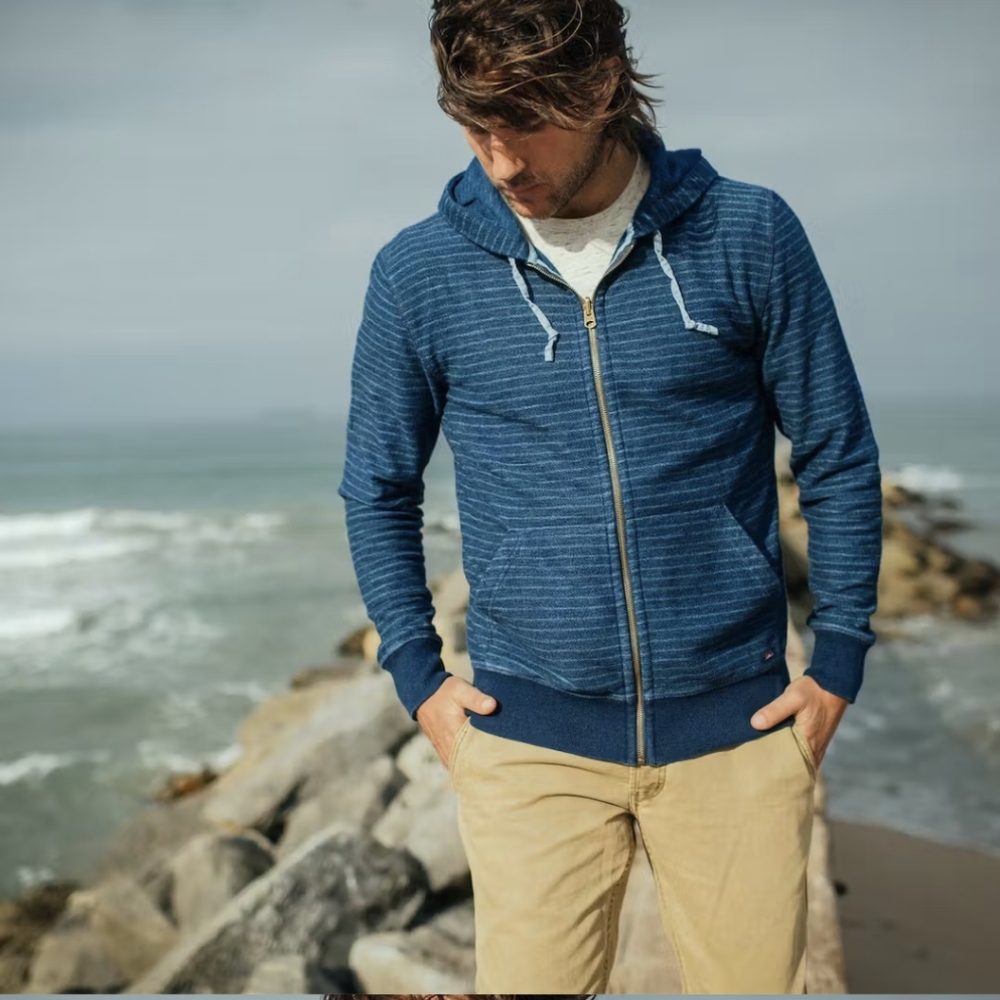 fatherly Reversible Terry Zip Hoodie  size small